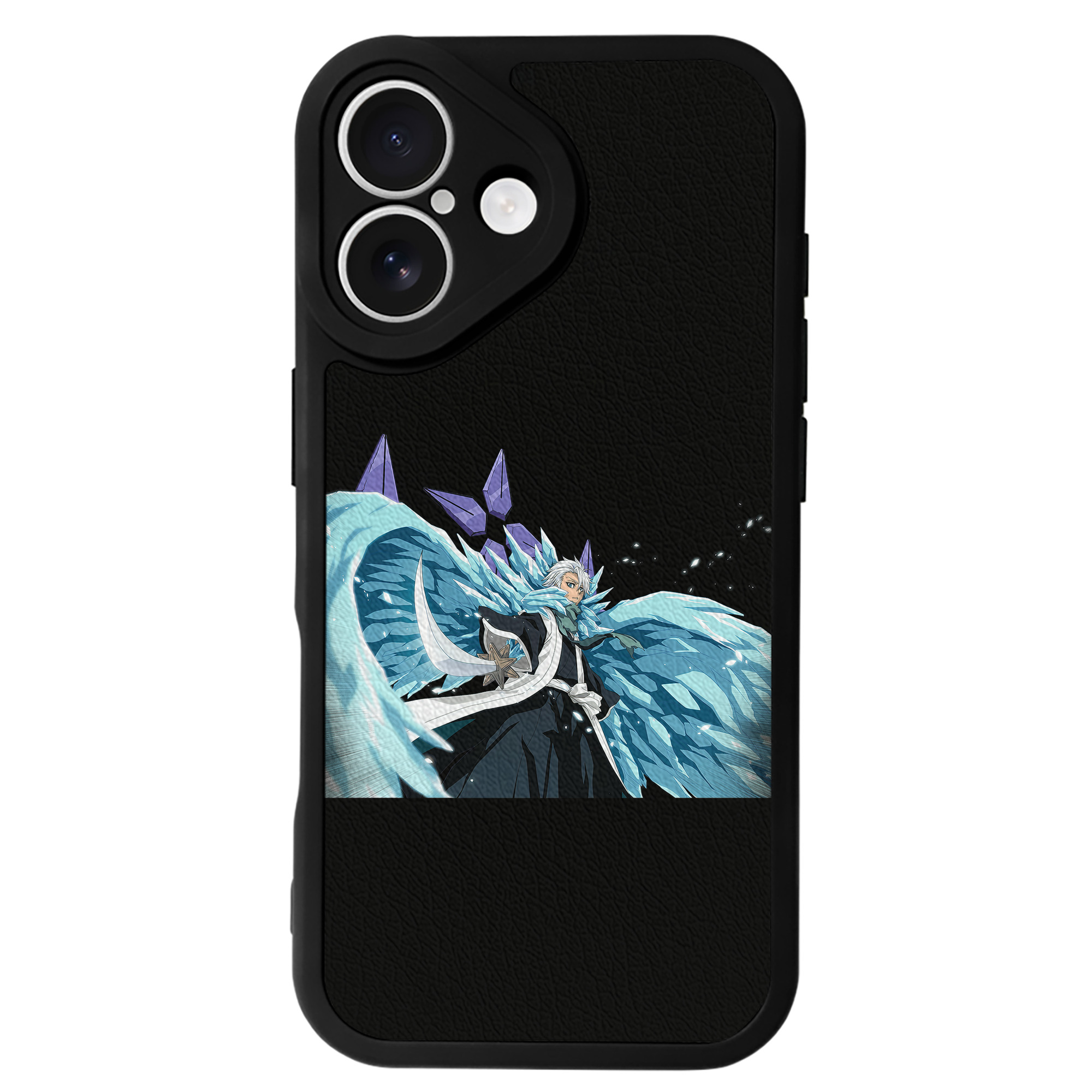 （画像用） ブリーチ 日番谷冬獅郎（ひつがや とうしろう） BLEACH Hitsugaya Toushirou 【iPhone 16シリーズ対応】シリコンスマホケース（レザー調） 材質：シリコン